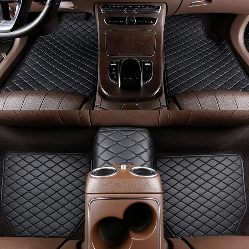 Car Floor Mat Rubber - 車のフロアマット 5 個 PU レザーユニバーサル品質防水自動フットパッドプロテクター自動車インテリア車のインテリアアクセサリー
