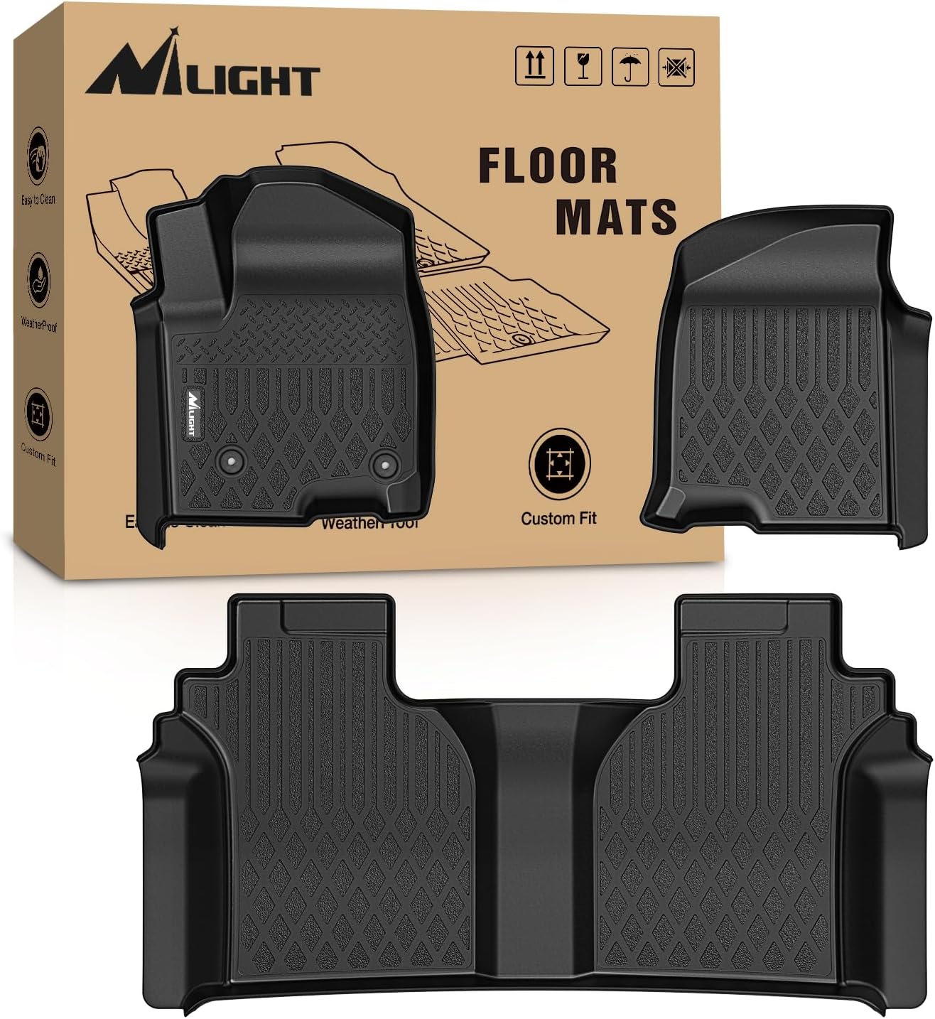 Car Floor Mat Rubber - Nilightフロアマット シボレー シルバラード GMC シエラ 1500
