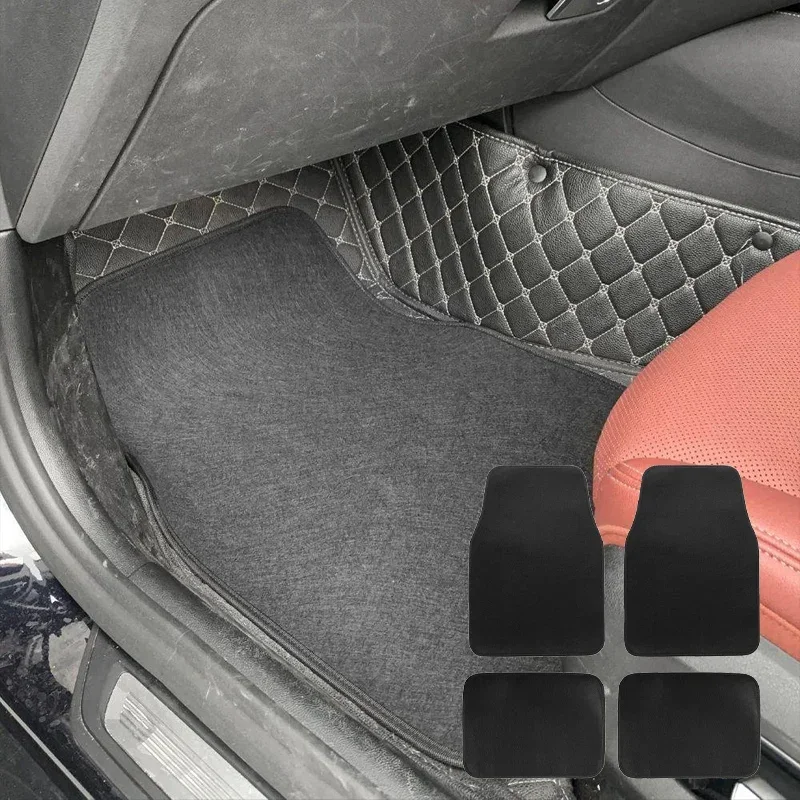 Car Floor Mat Rubber - 車用フロアマット、フロント＆リア自動車用カーペットフロアマット、SUV、セダン、バン車にユニバーサルフィット