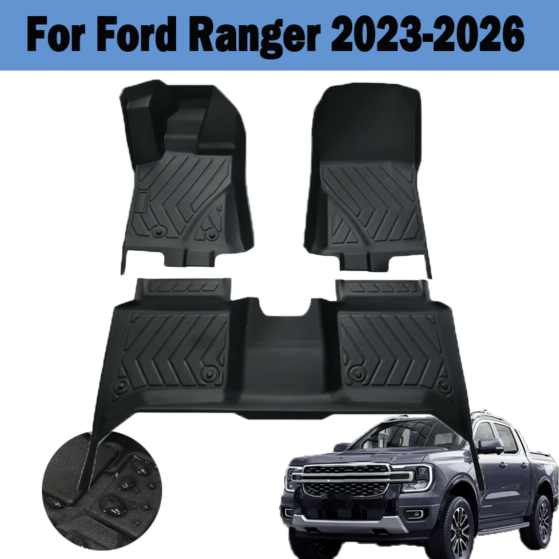 Car Floor Mat Rubber - フォードレンジャー2023-2026年式用フロアマット 左ハンドル車用フロアマット | カーゴライナーマット トランクマット |