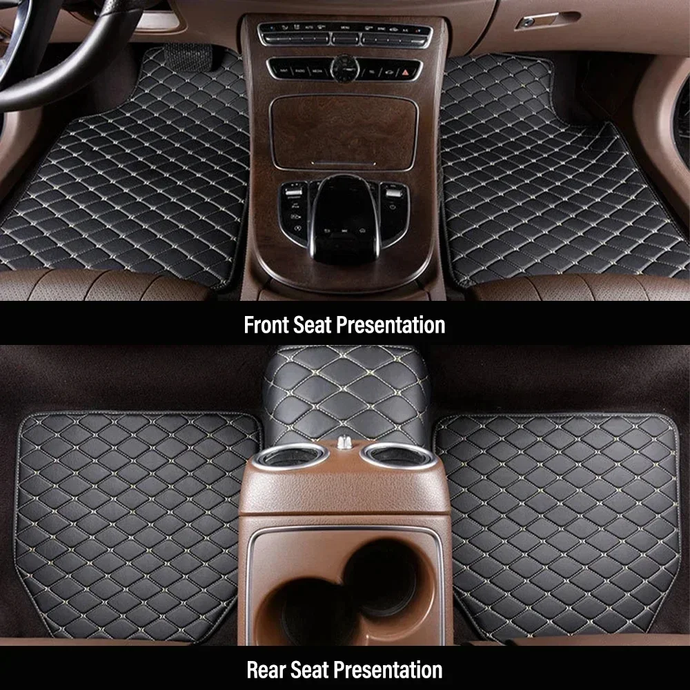 Car Floor Mat Rubber - 車のフロアマット 4 個ユニバーサル PU レザー防水自動車フットパッドプロテクターカーペットフロントとリアマットセット自動車アクセサリー