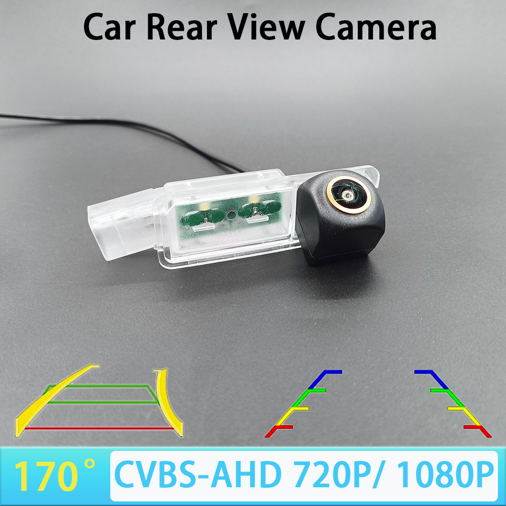 Car Accessories Xl - 170度AHD 1080P CVBS車載リアビューカメラ VWゴルフ、パサート、セアト・イビサMK3/MK4/MK5、トレド、アルテアXL、レオン用 軌跡/ルーラー表示付き