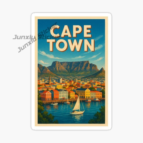 Car Accessories Cape Town - ケープタウン南アフリカ法律制度首都旗風光明媚な旅行用デカールビニールカーステッカー観光用デカールビニールカーパーツアクセサリー