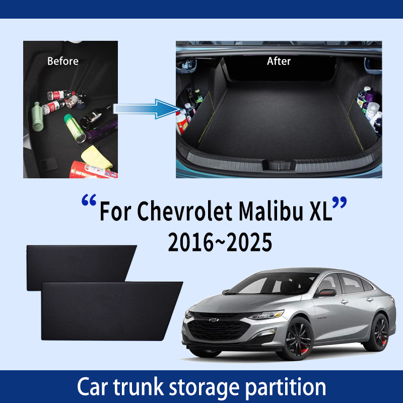 Car Accessories Xl - 車のトランク収納仕切り,多機能ボックス,インテリアアクセサリー,シボレーマリブXL 2016-2025, 2017, 2018,mk9