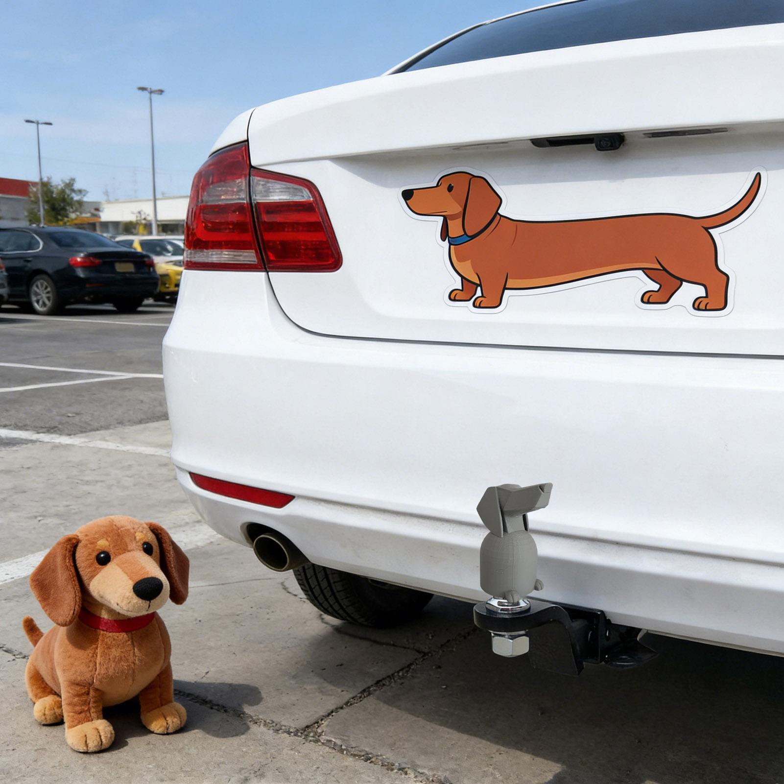 トレーラーヒッチカバー ダックスフント牽引フック装飾キャップ - Car Accessories For Road Trip のレビューと価格
