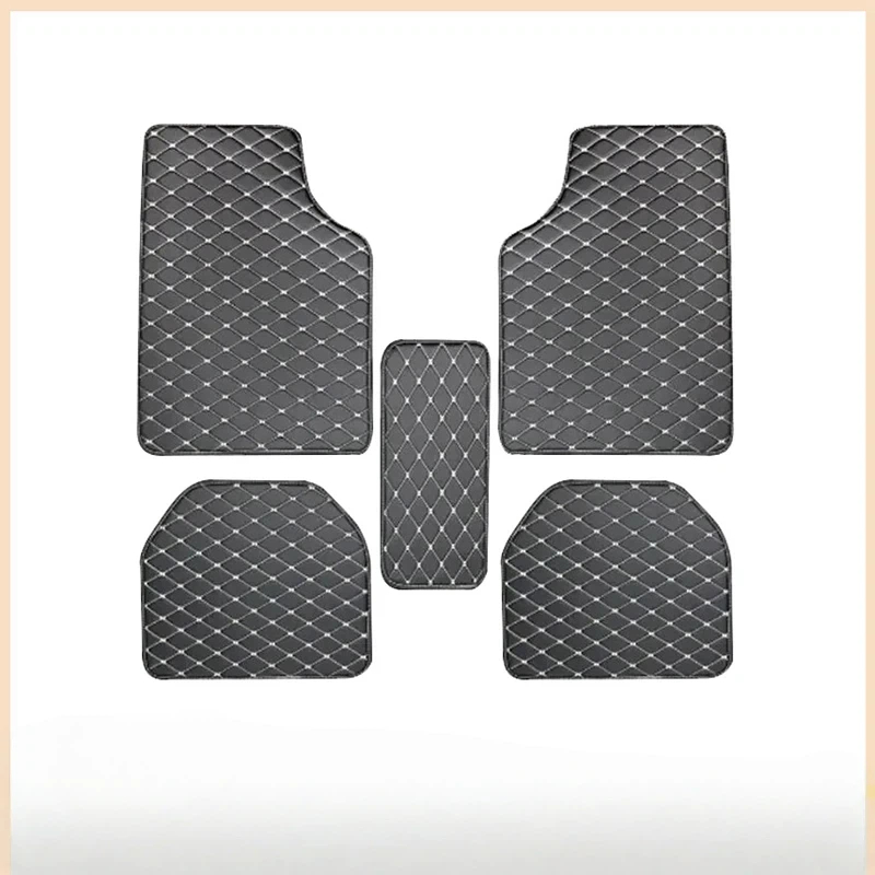 車のフロアマット 5 個 PU レザーユニバーサル品質防水自 - Car Floor Mat Rubber のレビューと価格