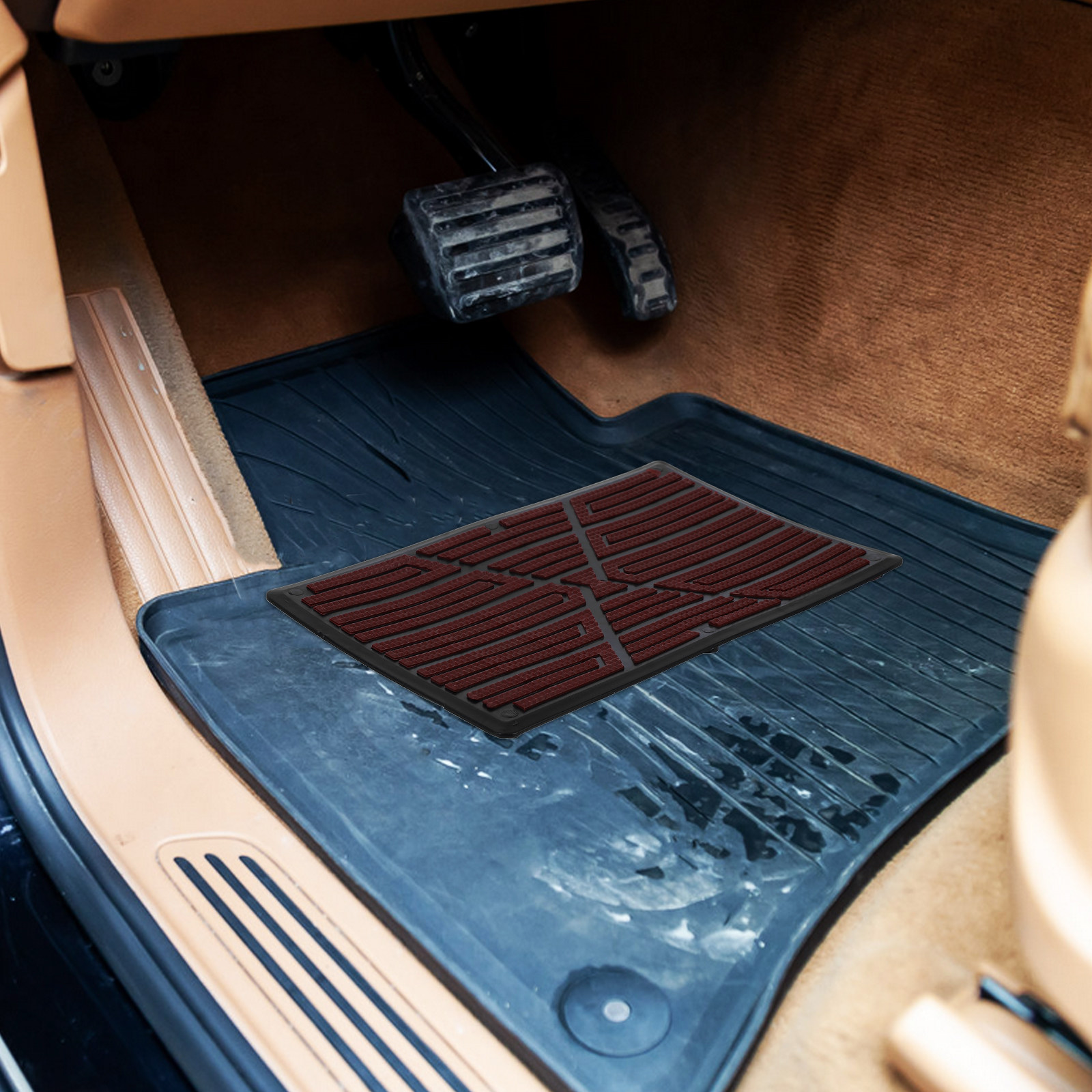 1セット 車用ペダルマット パッチ 滑り止めゴム製フットレス - Car Floor Mat Rubber のレビューと価格