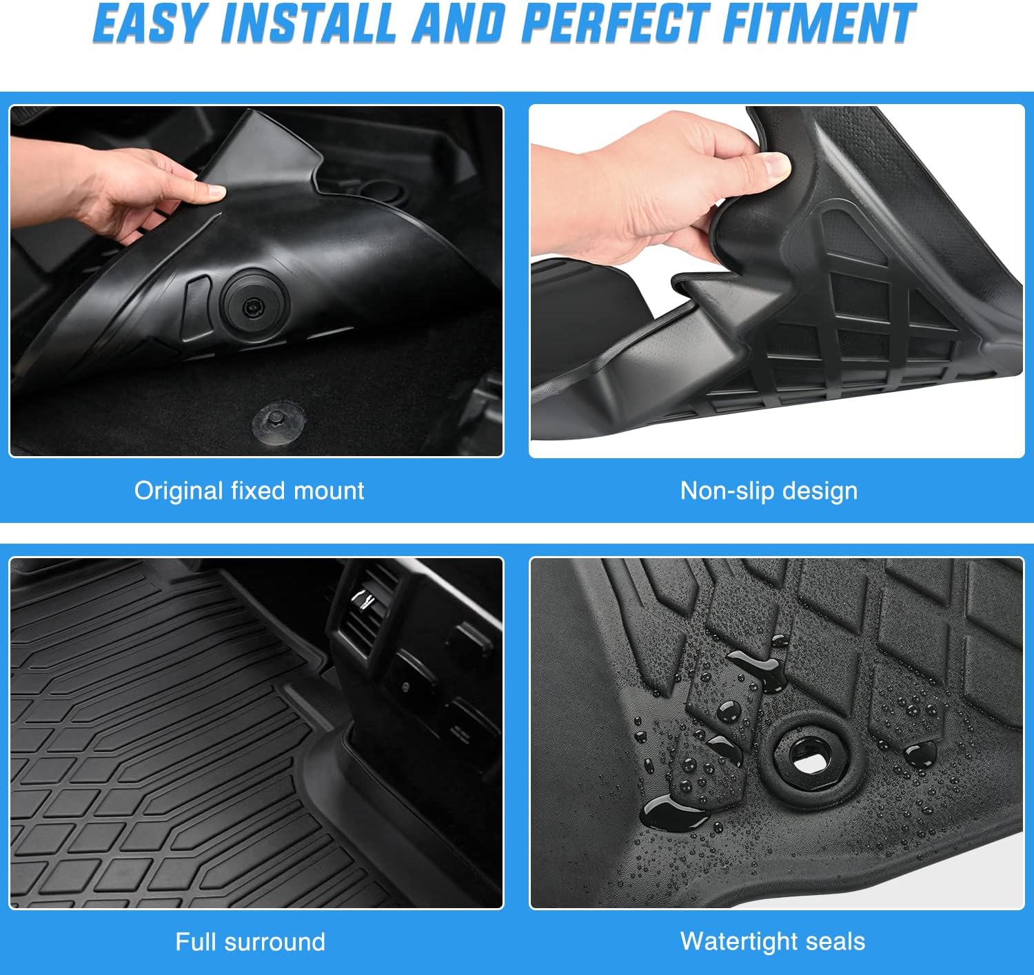 NilightカスタムフィットTPEフロアマット全天候型防水 - Car Floor Mat Rubber のレビューと価格