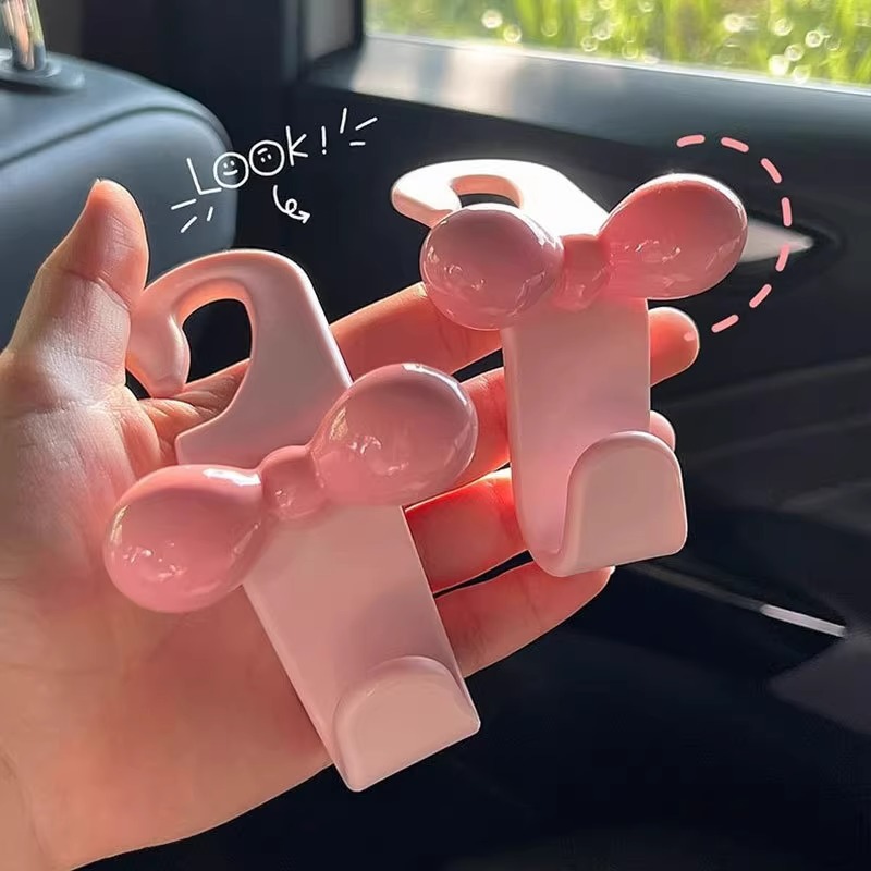 ミニマリストなボウ型車用後部座席吊り下げフック、実用的な収納 - Car Accessories For Road Trip のレビューと価格