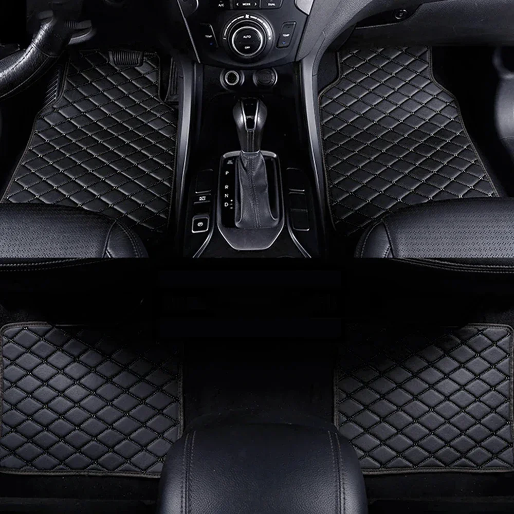 車のフロアマット 4 個ユニバーサル PU レザー防水自動車 - Car Floor Mat Rubber のレビューと価格