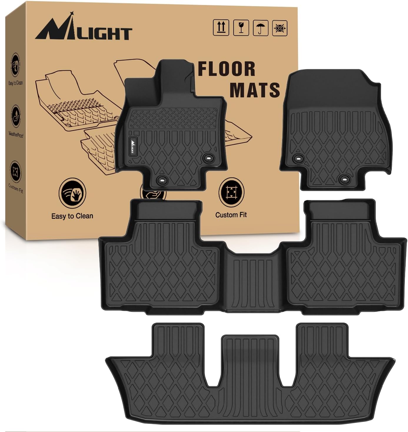NilightカスタムフィットTPEフロアマット 全天候型防 - Car Floor Mat Rubber のレビューと価格