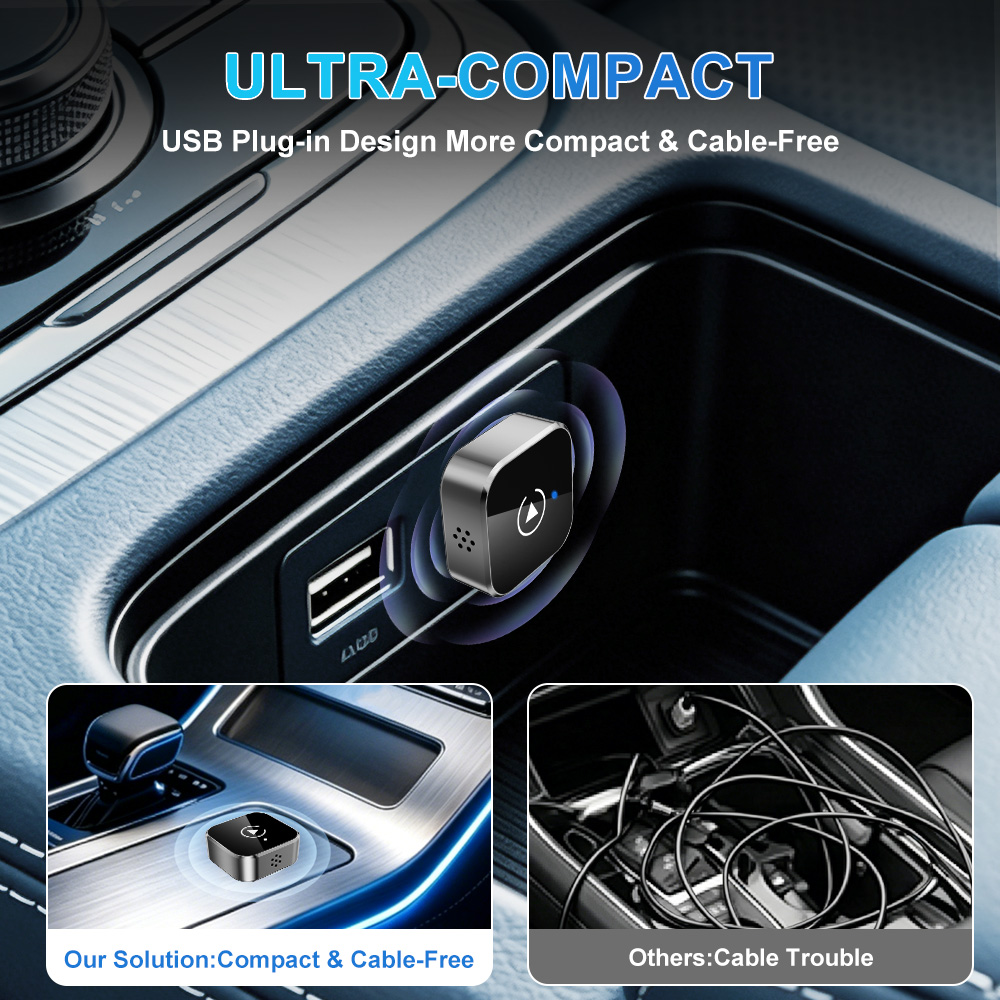 ワイヤレスCarPlay Android Autoアダプター - Car Accessories Usa のレビューと価格