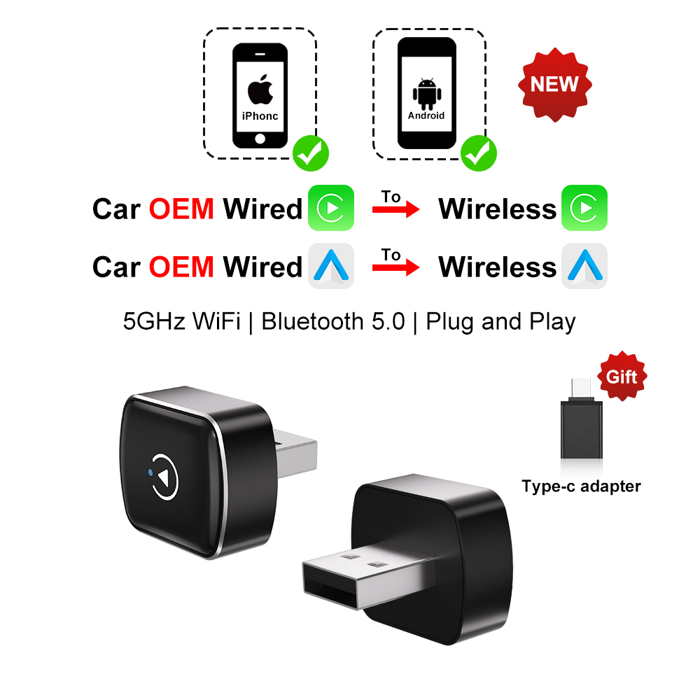 CarPlay 2in1 ワイヤレスCarPlay Andr - Car Accessories Usa のレビューと価格