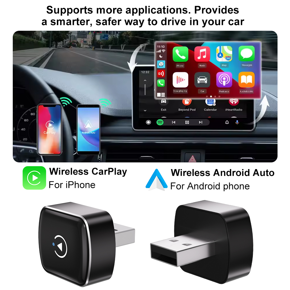 CarPlay 2in1 ワイヤレスCarPlay Andr - Car Accessories Usa のレビューと価格