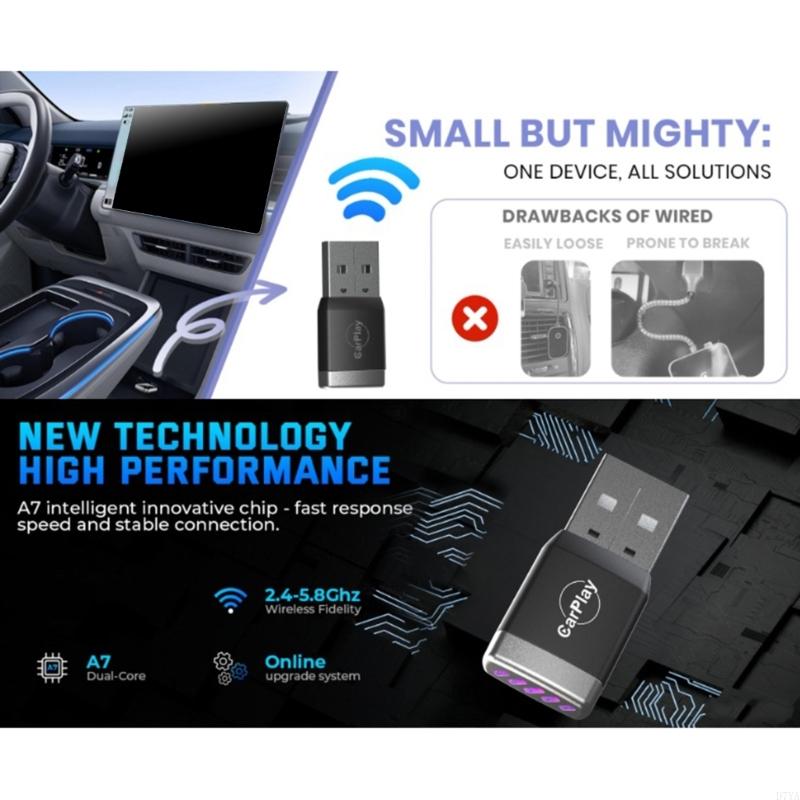 ユニバーサルワイヤレスカープレイアダプター機能クリアプロジェ - Car Accessories Usa のレビューと価格