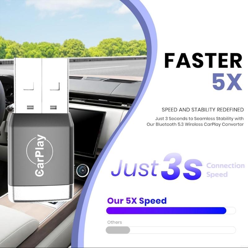 ユニバーサルワイヤレスカープレイアダプター機能クリアプロジェ - Car Accessories Usa のレビューと価格