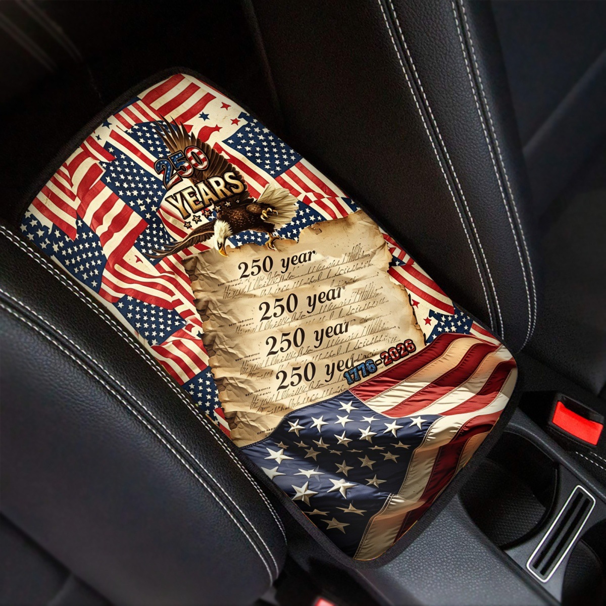 アメリカ独立250周年記念プリント入りのカスタムメイド車内ア - Car Accessories Usa のレビューと価格