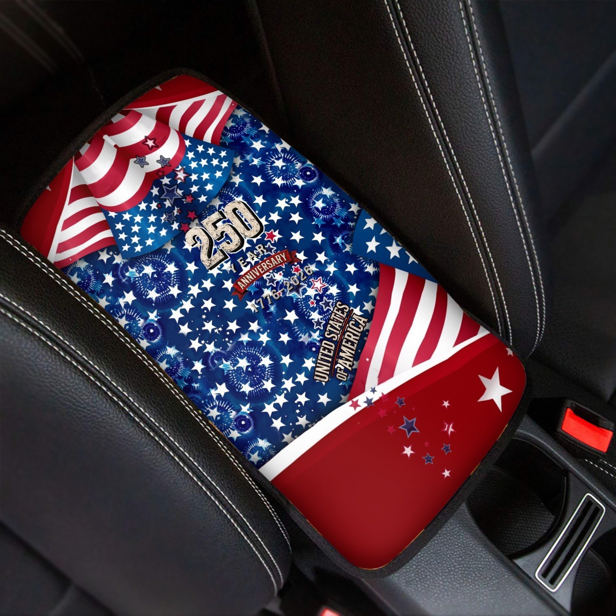 アメリカ独立250周年記念プリント入りのカスタムメイド車内ア - Car Accessories Usa のレビューと価格