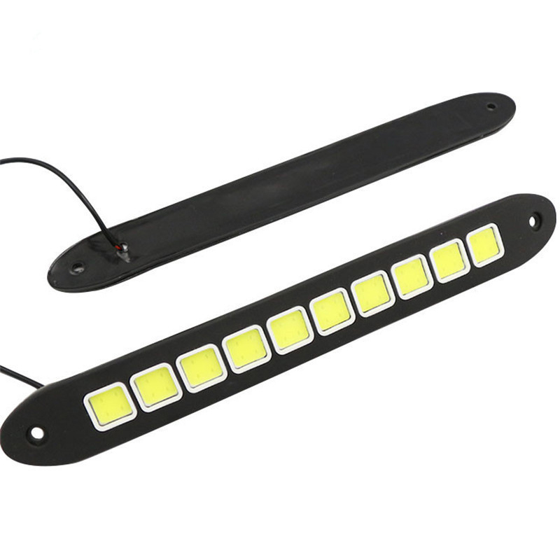 1/2 個 DRL COB 車 LED デイタイムランニング - Car Accessories For Road Trip のレビューと価格