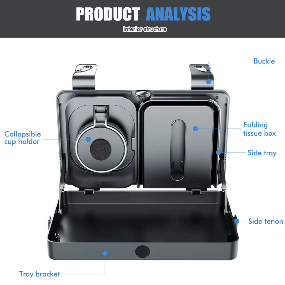 車の後部座席オーガナイザー食品トレイスナックテーブルカップホ - Car Accessories For Road Trip のレビューと価格